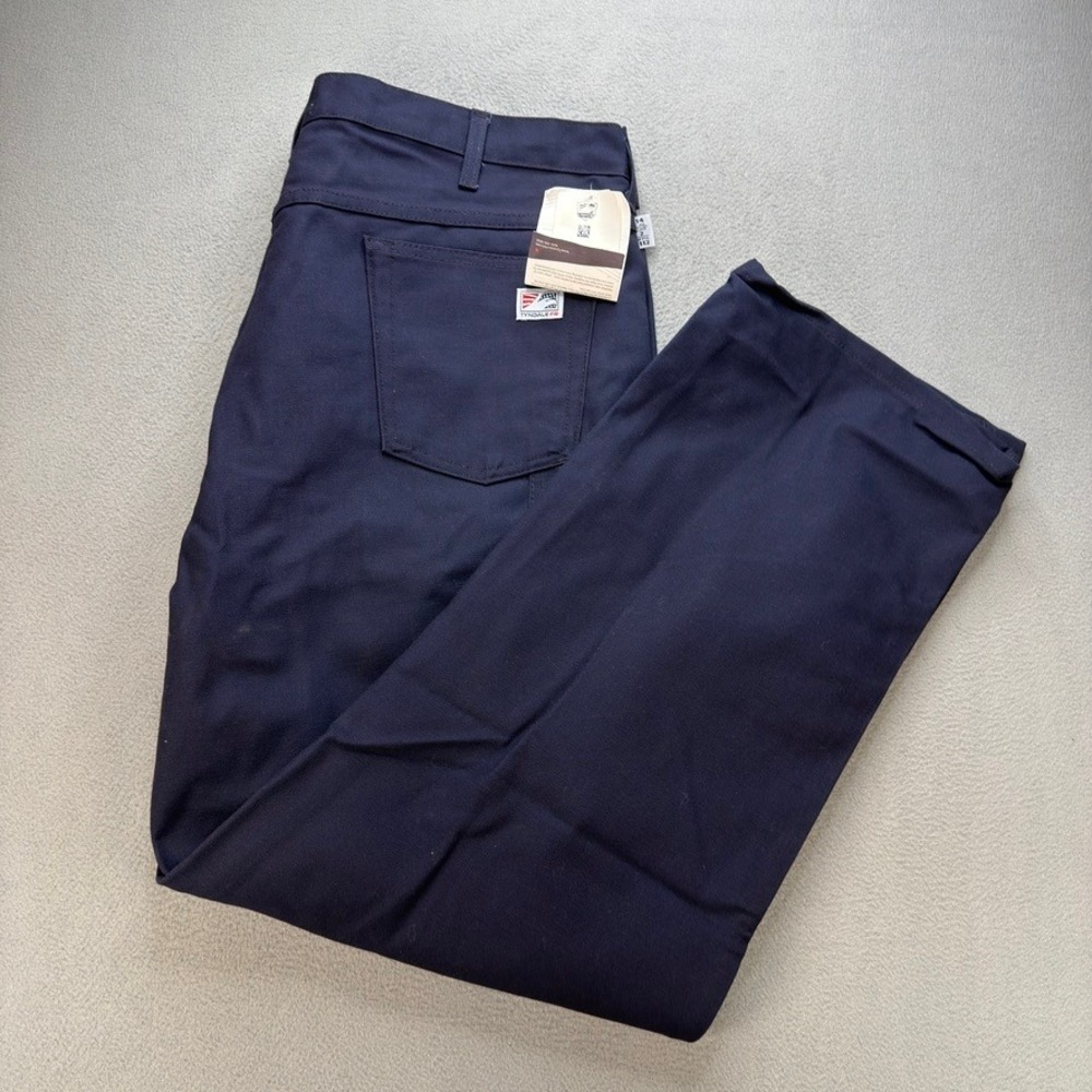 Tyndale FR K290T Flame Resistant Work Pants Straight Fit 42x32 Blue Workwear